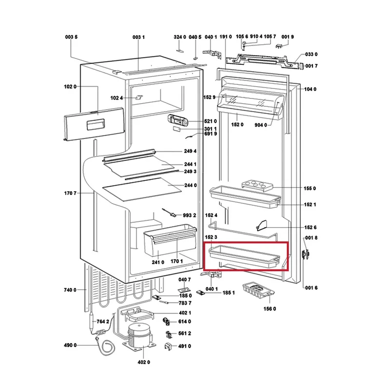 Balconnet Porte-bouteilles Réfrigérateur Whirlpool - 481010702758 – Image 6